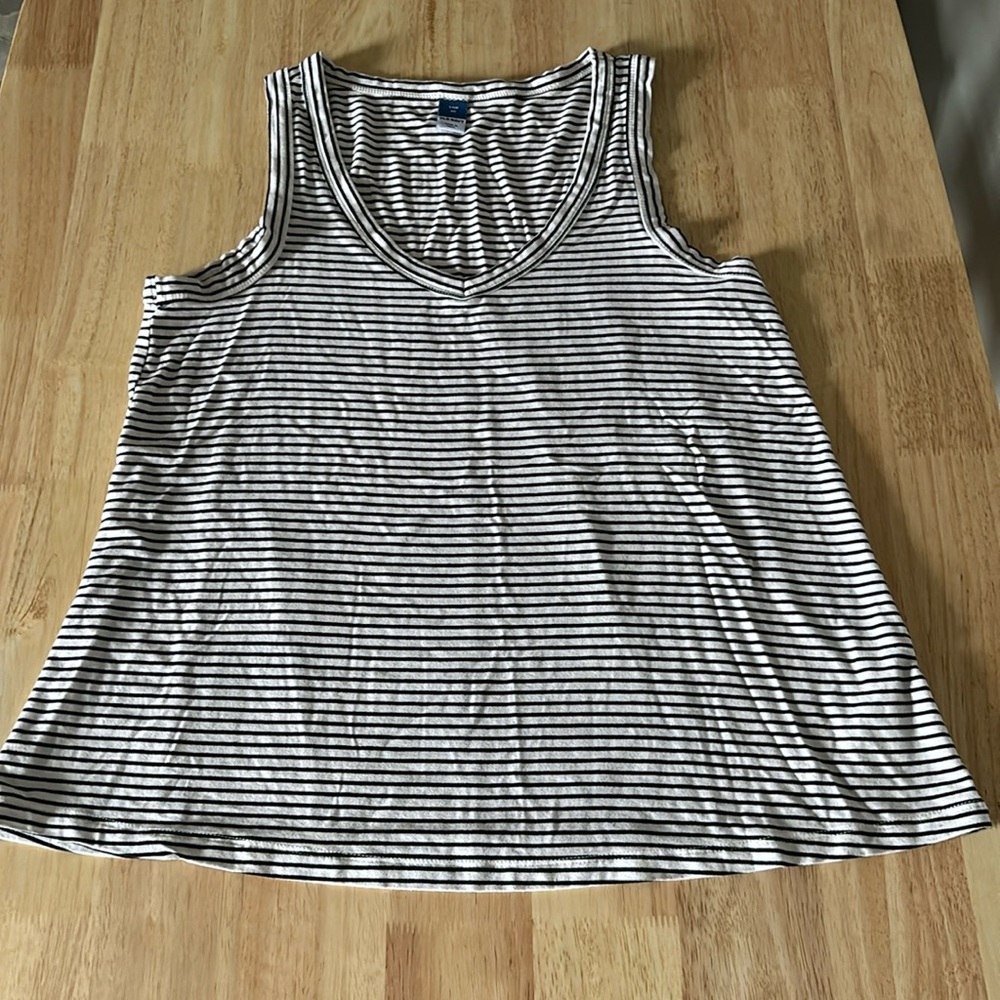 Old Navy Black and White Striped Top